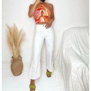 ZARA FLARED PANTS OYSTER WHITE